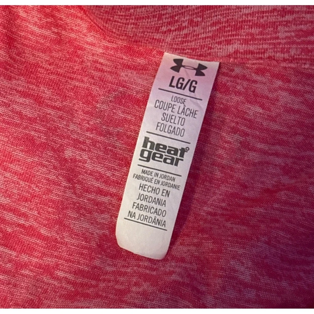 Under Armour HeatGear Women's Heather Red Loose Fit 1/4 Zip Pullover, Size L - Picture 5 of 7